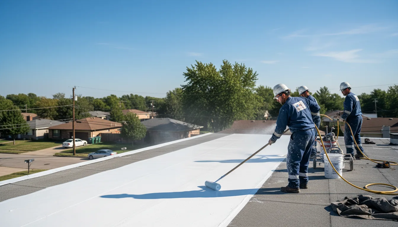 Commercial roof coating in Four Oaks, NC near me